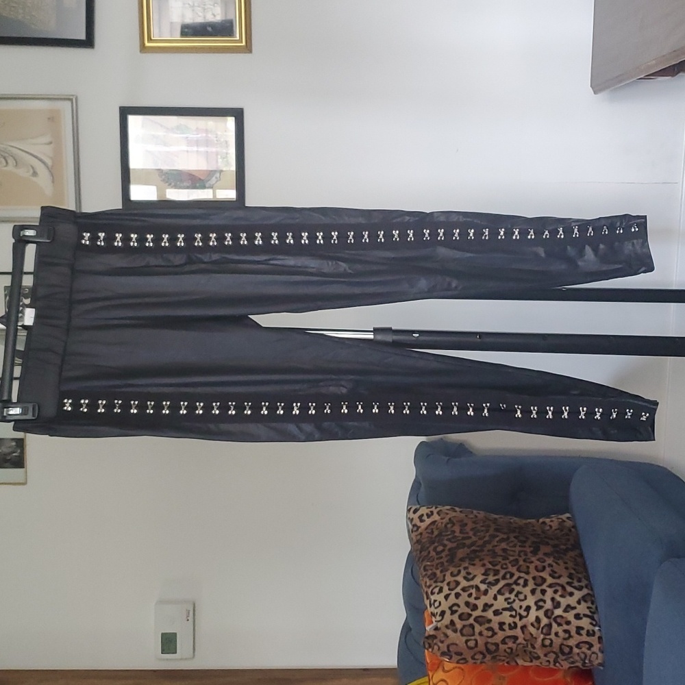 DollsKill Leather Leggings Hook and Eye Side Closures